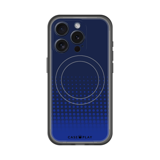 スリムプロテクションプレミアムケース with MagSafe［ Dot Gradation - Blue ］