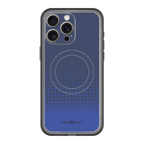 スリムプロテクションプレミアムケース with MagSafe［ Dot Gradation - Blue ］