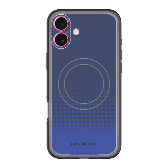スリムプロテクションプレミアムケース with MagSafe［ Dot Gradation - Blue ］