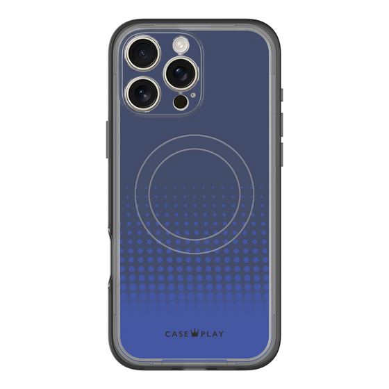 スリムプロテクションプレミアムケース with MagSafe［ Dot Gradation - Blue ］