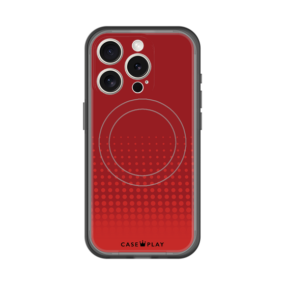 スリムプロテクションプレミアムケース with MagSafe［ Dot Gradation - Red ］