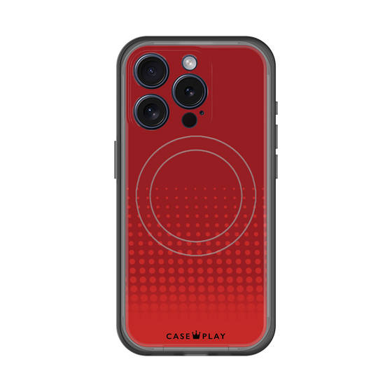 スリムプロテクションプレミアムケース with MagSafe［ Dot Gradation - Red ］