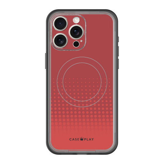 スリムプロテクションプレミアムケース with MagSafe［ Dot Gradation - Red ］