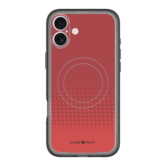 スリムプロテクションプレミアムケース with MagSafe［ Dot Gradation - Red ］