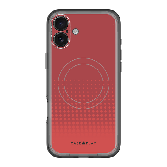 スリムプロテクションプレミアムケース with MagSafe［ Dot Gradation - Red ］