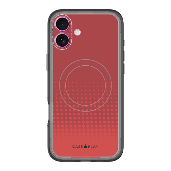 スリムプロテクションプレミアムケース with MagSafe［ Dot Gradation - Red ］