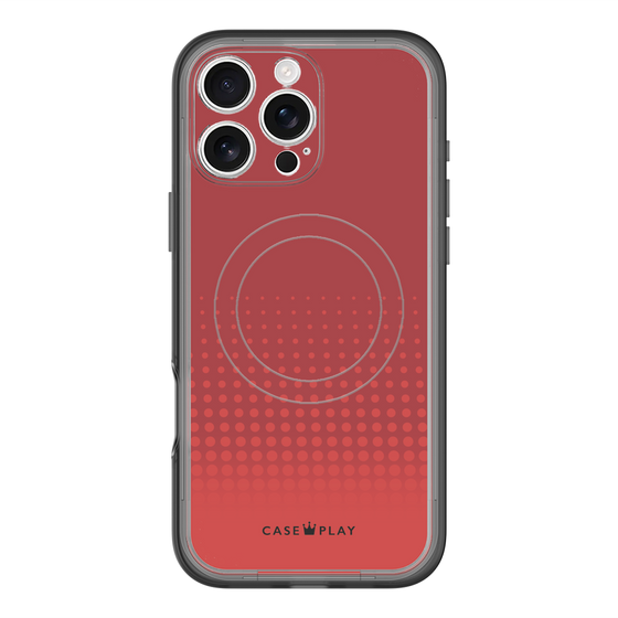 スリムプロテクションプレミアムケース with MagSafe［ Dot Gradation - Red ］
