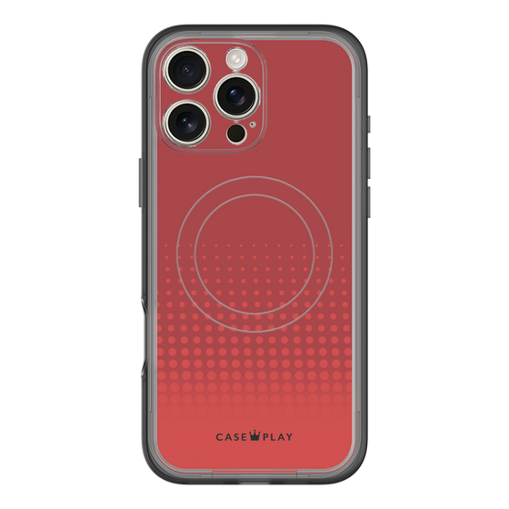 スリムプロテクションプレミアムケース with MagSafe［ Dot Gradation - Red ］