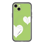 スリムプロテクションプレミアムケース with MagSafe［ Two Hearts - Green ］