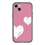 スリムプロテクションプレミアムケース with MagSafe［ Two Hearts - Pink ］