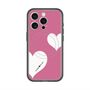 スリムプロテクションプレミアムケース with MagSafe［ Two Hearts - Pink ］