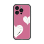スリムプロテクションプレミアムケース with MagSafe［ Two Hearts - Pink ］