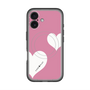 スリムプロテクションプレミアムケース with MagSafe［ Two Hearts - Pink ］