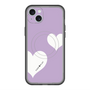 スリムプロテクションプレミアムケース with MagSafe［ Two Hearts - Purple ］