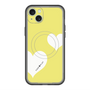 スリムプロテクションプレミアムケース with MagSafe［ Two Hearts - Yellow ］