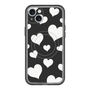 スリムプロテクションプレミアムケース with MagSafe［ Dot Hearts - Black ］