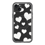 スリムプロテクションプレミアムケース with MagSafe［ Dot Hearts - Black ］