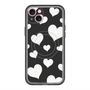 スリムプロテクションプレミアムケース with MagSafe［ Dot Hearts - Black ］