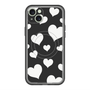 スリムプロテクションプレミアムケース with MagSafe［ Dot Hearts - Black ］