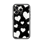 スリムプロテクションプレミアムケース with MagSafe［ Dot Hearts - Black ］