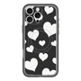 スリムプロテクションプレミアムケース with MagSafe［ Dot Hearts - Black ］