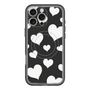 スリムプロテクションプレミアムケース with MagSafe［ Dot Hearts - Black ］