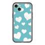 スリムプロテクションプレミアムケース with MagSafe［ Dot Hearts - Blue ］