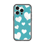 スリムプロテクションプレミアムケース with MagSafe［ Dot Hearts - Blue ］