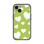 スリムプロテクションプレミアムケース with MagSafe［ Dot Hearts - Green ］