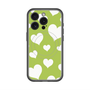 スリムプロテクションプレミアムケース with MagSafe［ Dot Hearts - Green ］