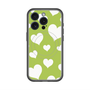 スリムプロテクションプレミアムケース with MagSafe［ Dot Hearts - Green ］