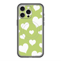 スリムプロテクションプレミアムケース with MagSafe［ Dot Hearts - Green ］