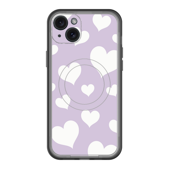 スリムプロテクションプレミアムケース with MagSafe［ Dot Hearts - Purple ］