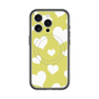 スリムプロテクションプレミアムケース with MagSafe［ Dot Hearts - Yellow ］