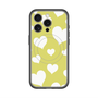 スリムプロテクションプレミアムケース with MagSafe［ Dot Hearts - Yellow ］
