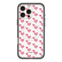 スリムプロテクションプレミアムケース with MagSafe［ Stripe Hearts - Pink ］