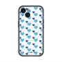スリムプロテクションプレミアムケース with MagSafe［ Stripe Hearts - Blue ］