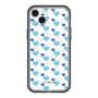 スリムプロテクションプレミアムケース with MagSafe［ Stripe Hearts - Blue ］