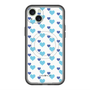 スリムプロテクションプレミアムケース with MagSafe［ Stripe Hearts - Blue ］