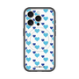 スリムプロテクションプレミアムケース with MagSafe［ Stripe Hearts - Blue ］