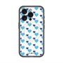 スリムプロテクションプレミアムケース with MagSafe［ Stripe Hearts - Blue ］