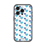 スリムプロテクションプレミアムケース with MagSafe［ Stripe Hearts - Blue ］