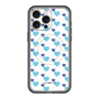 スリムプロテクションプレミアムケース with MagSafe［ Stripe Hearts - Blue ］