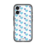 スリムプロテクションプレミアムケース with MagSafe［ Stripe Hearts - Blue ］