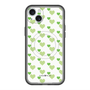 スリムプロテクションプレミアムケース with MagSafe［ Stripe Hearts - Green ］