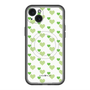 スリムプロテクションプレミアムケース with MagSafe［ Stripe Hearts - Green ］