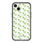 スリムプロテクションプレミアムケース with MagSafe［ Stripe Hearts - Green ］