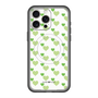 スリムプロテクションプレミアムケース with MagSafe［ Stripe Hearts - Green ］