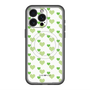 スリムプロテクションプレミアムケース with MagSafe［ Stripe Hearts - Green ］