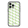 スリムプロテクションプレミアムケース with MagSafe［ Stripe Hearts - Green ］